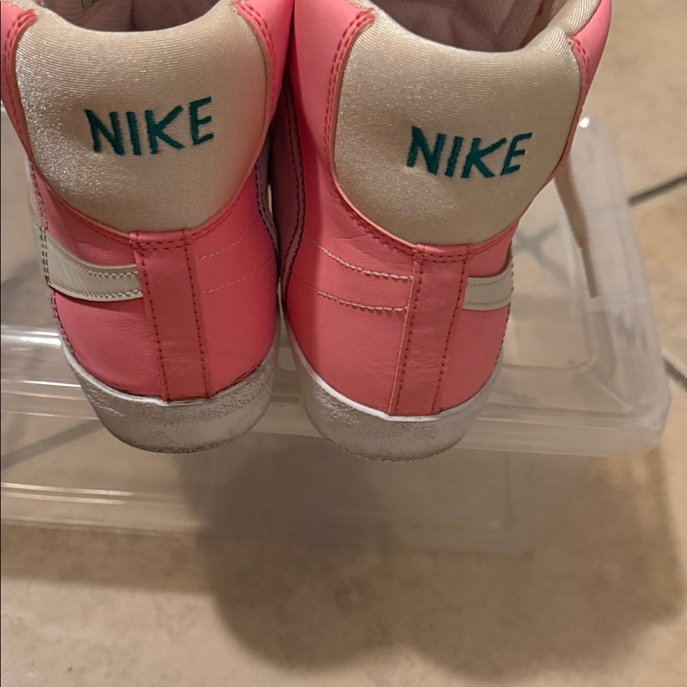 Nike Women's Pink High-Top Sneakers - Picture 3 of 4